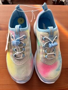 Avia Kids Pastel Tie-Dye Sneakers with Light Blue Trim